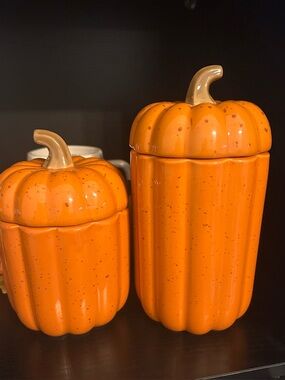 10 strawberry street pumpkin canister set